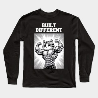 Cat built different Long Sleeve T-Shirt